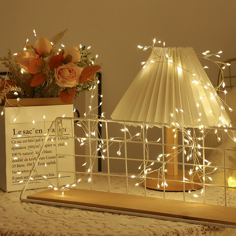 LED Роса-мишура белый 