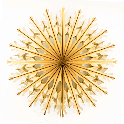 Снежинка фольгированная 45 см золото