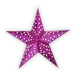 Звезда бумажная 60 см голографическая, сливовый
